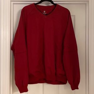 Red golf pullover